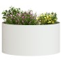 Maceteros de Metal Blanco Blanco Metal 40 cm de diámetro by , Pots and planters - Ref: Foro24-873609, Price: 60,89 €, Discoun...