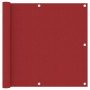 Toldo para balcón tela oxford rojo 90x500 cm en Sombrillas | Comprar online en Foro24