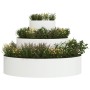 Macetero de Metal Acero/Blanco Acero Recubierto en Polvo Grande by , Pots and planters - Ref: Foro24-873649, Price: 60,79 €, ...
