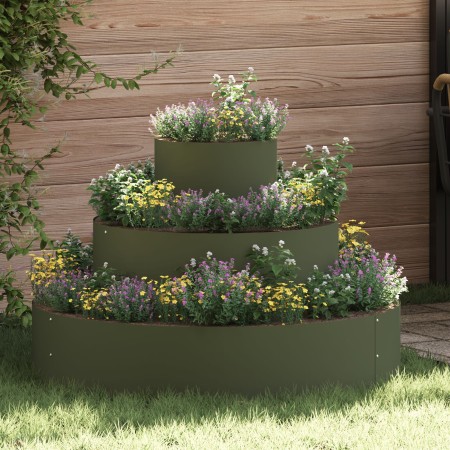 Macetero de Metal Acero/verde oliva Acero Ø 90 cm Modular | Foro24.es | Tu tienda online para hogar, jardín y más Foro24.es