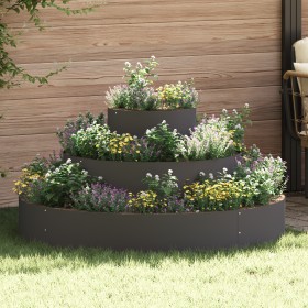 Macetero de Metal Acero/Negro Acero Grande by , Pots and planters - Ref: Foro24-873655, Price: 66,32 €, Discount: %