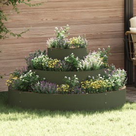 Macetero de metal Acero/Verde oliva Acero con recubrimiento en polvo de , Maceteros y jardineras - Ref: Foro24-873658, Precio...
