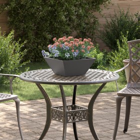 Macetero de Metal Negro Metal 35 x 35 x 15 cm Durable Cuadrado de , Maceteros y jardineras - Ref: Foro24-873796, Precio: 33,9...