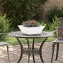 Macetero de Metal Blanco Frío Metal 40 x 40 x 15 cm Macetero de , Maceteros y jardineras - Ref: Foro24-873812, Precio: 33,06 €