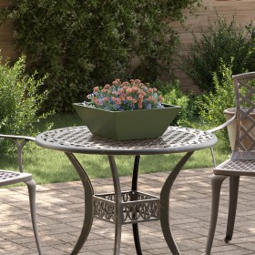 Macetero de Metal Verde Oliva Metal 40 x 40 x 15 cm Rectangular de , Maceteros y jardineras - Ref: Foro24-873816, Precio: 36,...