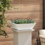Macetero de Metal Blanco Metal Mediano Maceteros Cuadrado by , Pots and planters - Ref: Foro24-873826, Price: 41,32 €, Discou...