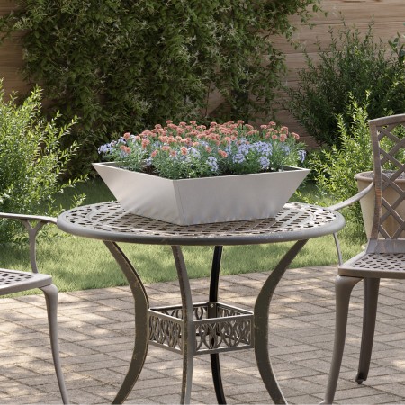 Macetero de Metal Acero inoxidable 50 x 50 x 15 cm | Foro24.es | Tu tienda online para hogar, jardín y más Foro24.es