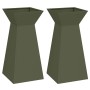 Juego de Soportes para Plantas Verde Oliva Metal 35 x 35 x 73 cm | Foro24.es | Tu tienda online para hogar, jardín y más Foro24.es