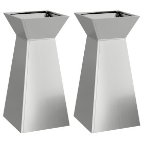 Maceteros de metal Acero galvanizado 35 x 35 x 73 cm by , Pots and planters - Ref: Foro24-873849, Price: 89,42 €, Discount: %