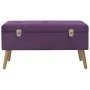 Bench with purple velvet compartment 80 cm by vidaXL, Benches for halls and storage - Ref: Foro24-329931, Price: 88,68 €, Dis...