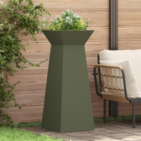 Soporte para Plantas Verde Oliva Metal 40 x 40 x