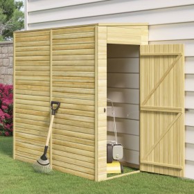 Caseta de almacenaje de jardín madera de pino 100x210x218 cm