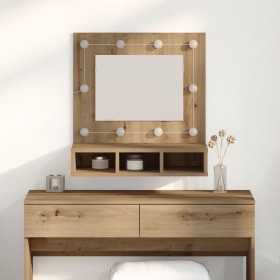 Unidad de tocador con espejo Rojo Artisan MDF