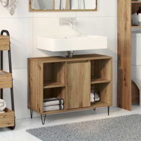 Unidad de Tocador de Baño Roble Artesanal Madera