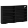 Armario Vitrine Negro Roble 100x15x58 cm Madera Elaborada de , Estantes y estanterías - Ref: Foro24-873906, Precio: 66,60 €, ...
