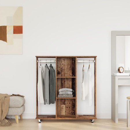 Armario con ruedas en madera antigua 102x38x110 cm en madera contrachapada | Foro24.es | Tu tienda online para hogar, jardín y más Foro24.es