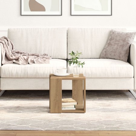 Mesa de Café Roble Artesanal Madera de Roble Macizo 32 x 32 x 30 cm | Foro24.es | Tu tienda online para hogar, jardín y más Foro24.es