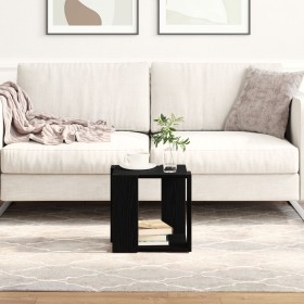 Mesa de Café Roble Negro MDF 32 x 32 x 30 cm