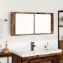 Gabinete Espejo LED Madera Vieja 100x12x45 cm | Foro24.es | Tu tienda online para hogar, jardín y más Foro24.es