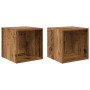 Gabinetes de Pared 2 pcs Madera Vieja 37x37x37 cm Madera Elaborada by , Shelves and shelves - Ref: Foro24-875073, Price: 62,2...