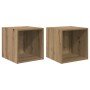 Armarios de Pared 2 pcs Roble Artesanal 37x37x37 cm Madera Ingenierizada von , Regale und Regale - Ref: Foro24-875075, Preis:...