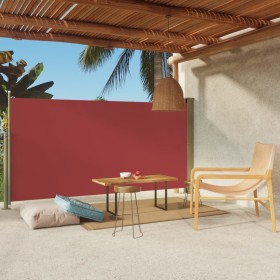 Toldo lateral retráctil de jardín rojo 160x300 cm