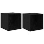 Armarios de Pared 2 pcs Roble Negro 37x37x37 cm Madera Elaborada von , Regale und Regale - Ref: Foro24-875077, Preis: 63,91 €...
