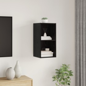 Mueble para TV montado en la pared Roble Negro 37x37x72 cm Madera Técnica by , TV Furniture - Ref: Foro24-875080, Price: 57,8...
