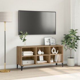 Mesa de TV Roble artesano Madera industrial, Metal Mediana by , TV Furniture - Ref: Foro24-875114, Price: 76,36 €, Discount: %