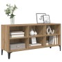 Mesa de TV Roble artesano Madera industrial, Metal Mediana by , TV Furniture - Ref: Foro24-875114, Price: 76,36 €, Discount: %