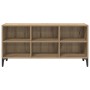 Mesa de TV Roble artesano Madera industrial, Metal Mediana by , TV Furniture - Ref: Foro24-875114, Price: 76,36 €, Discount: %