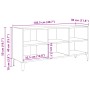 Mesa de TV Roble artesano Madera industrial, Metal Mediana by , TV Furniture - Ref: Foro24-875114, Price: 76,36 €, Discount: %