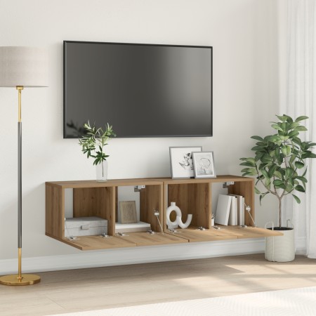 Juego de Mueble de TV Roble Artesanal MDF Mediano Mueble de TV by , TV Furniture - Ref: Foro24-875168, Price: 69,64 €, Discou...
