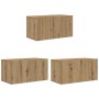 Juego de Muebles para TV Roble Artesanal MDF, Chapa Mediano by , TV Furniture - Ref: Foro24-875169, Price: 97,57 €, Discount: %