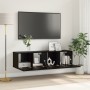 Set de Mueble de TV Roble Negro Madera elaborada Pequeño by , TV Furniture - Ref: Foro24-875171, Price: 71,62 €, Discount: %