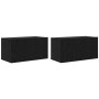 Set de Mueble de TV Roble Negro Madera elaborada Pequeño by , TV Furniture - Ref: Foro24-875171, Price: 71,62 €, Discount: %