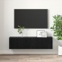 Set de Mueble de TV Roble Negro Madera elaborada Pequeño by , TV Furniture - Ref: Foro24-875171, Price: 71,62 €, Discount: %
