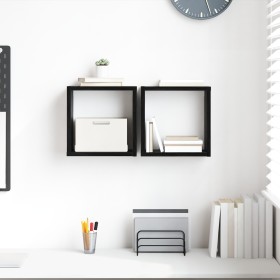 Estantes de pared Roble Negro MDF 26 x 15 x 26 cm by , Shelves and shelves - Ref: Foro24-875180, Price: 25,47 €, Discount: %