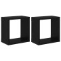Estantes de pared Roble Negro MDF 26 x 15 x 26 cm by , Shelves and shelves - Ref: Foro24-875180, Price: 25,47 €, Discount: %