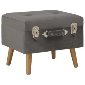 Gray velvet storage stool 40 cm by vidaXL, Benches for halls and storage - Ref: Foro24-329253, Price: 49,63 €, Discount: %