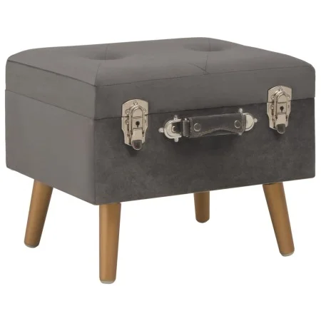 Gray velvet storage stool 40 cm by vidaXL, Benches for halls and storage - Ref: Foro24-329253, Price: 49,63 €, Discount: %