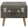 Gray velvet storage stool 40 cm by vidaXL, Benches for halls and storage - Ref: Foro24-329253, Price: 49,63 €, Discount: %