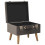 Gray velvet storage stool 40 cm by vidaXL, Benches for halls and storage - Ref: Foro24-329253, Price: 52,31 €, Discount: %
