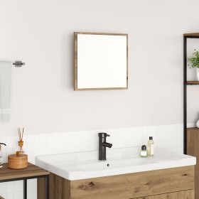 Espejo de baño LED Roble artesanal 40x8.5x37 cm