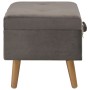 Gray velvet storage stool 40 cm by vidaXL, Benches for halls and storage - Ref: Foro24-329253, Price: 52,31 €, Discount: %