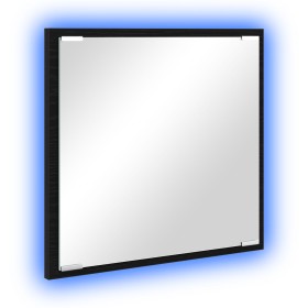 Espejo de Baño LED Roble Negro 40x8.5x37 cm