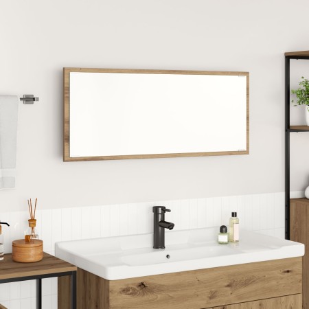 Espejo de Baño Roble Artesano Madera elaborada, Vidrio de , Tocadores de baño - Ref: Foro24-875420, Precio: 64,36 €