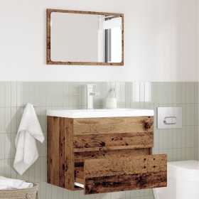 Juego de Muebles de Baño 2 Piezas Madera Vieja