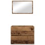 Juego de Muebles de Baño 2 Piezas Madera Vieja