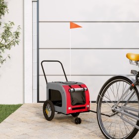 Carrito de mascotas rojo Rojo Poliéster, Metal 124 x 53 x 53 cm von , Kinderwagen für Haustiere - Ref: Foro24-93845, Preis: 1...